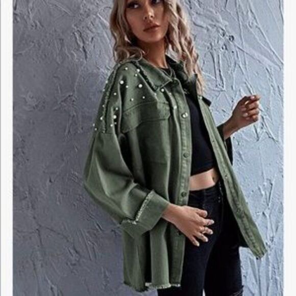 NEW Pearl Beaded Jacket Coat - Picture 2 of 7